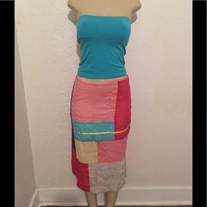 French Connection patchwork sequin skirt * 8